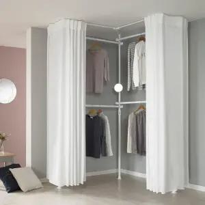 왕자 네오스페이스 (코너형 드레스룸 3P 밀폐기본형) 플레인 크림화이트