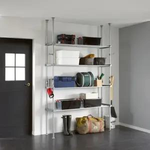 왕자 네오스페이스(점보 4단조절선반)-실버