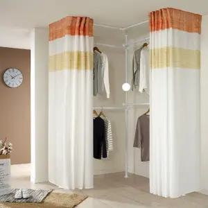 왕자 뉴드레스룸 코너형 3폴(밀폐기본형) 행거(논시스루커튼)