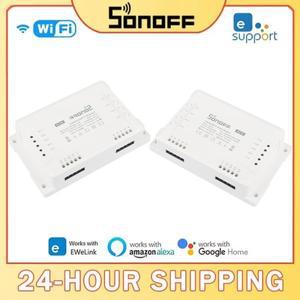SONOFF 4CH/4CH PRO R3 Wifi 무선 원격 제어 릴레이 모듈 스위치 4 갱 채널 라이트 타이머 스마트 홈 자동