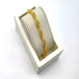 24K 순금 3돈 트위스트 체인 팔찌(18K 연결고리 장식)