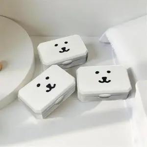 한달용 렌즈 케이스 일회용 투명 콘덱트 렌즈통