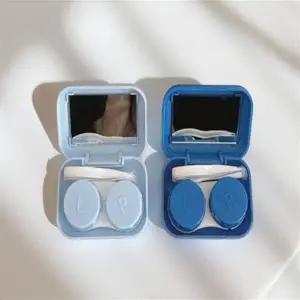 한달용 렌즈 케이스 일회용 투명 콘덱트 소프트렌즈