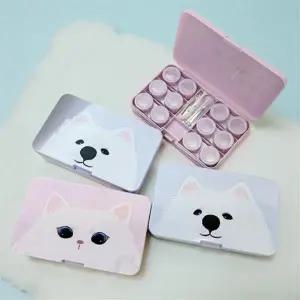 한달용 렌즈 케이스 일회용 투명 콘덱트 하드