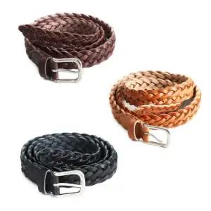 [샵앤] 국산 여성 사각 버클 핸드메이드 꼬임 소가죽 입체 벨트 TU-WBT-0918