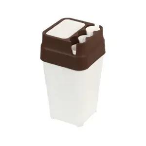 종이컵 휴지통 브라운