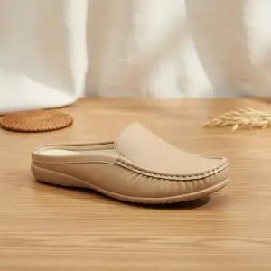 여성 클래식 사각 토 샌들힐 블로퍼