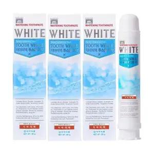 투스홀 치아미백 치약 의약외품 커피착색 케어 구취제거 화이트닝치약 80g 3개