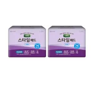 테온셀 디펜드 스타일패드 여성용, 초슬림 안심대용량, 12매, 2개(24매)