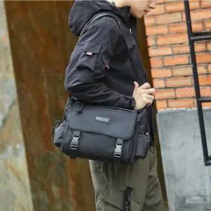 (색상 블랙)포켓 숄더백 생활방수 남자 좋은 크로스백 수납력