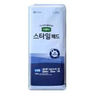 테온셀 NEW디펜드 스타일 패드 남성용 프리 12매x1팩 /요실금패드 기저귀