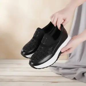 여성 큐빅 두꺼운굽 캐쥬얼 운동화 스니커즈