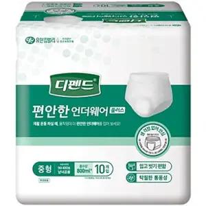 테온셀 디펜드 편안한 언더웨어 플러스 중형 80매 (10매x8팩) 입는 팬티형 기저귀