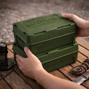 ( )미니 밀리터리 적층 수납함 캠핑 카고 박스 수납 정리함