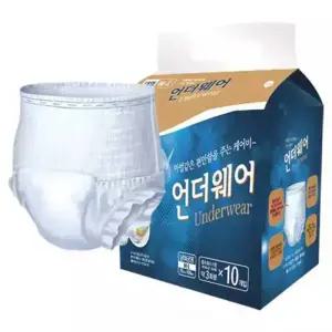 테온셀 케어미 언더웨어 팬티기저귀 대형 80매 (10매x8팩) 요실금 팬티형