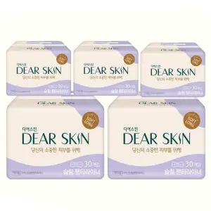 [롯데백화점]깨끗한나라 깨끗한나라 디어스킨 슬림 롱 팬티라이너 30개입x5팩