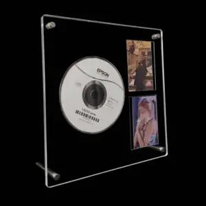 (옵션 CD 1+포카 2)아크릴 수납 보관 거치대 CD꽂이 CD수납함 씨디정리