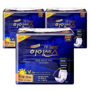 테온셀 하이센스 라운드형/주간용 패드 30매x3팩 / 성인용기저귀 환자용기저귀