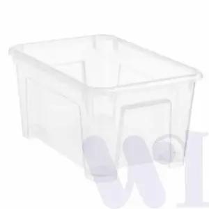 ( )투명 보관함 28x19x14cm 양말수납 소품수납함 투명수납박스 양말바구니 투명보관함