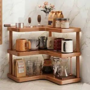 (옵션 단일상품)거실 주방 욕실 틈새 코너 나무 수납 선반 수납장