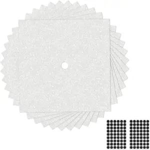 화이트 12매 글리터 헤비급 건설 용지 9 x9 프리미엄 그라데이션 캡 토퍼 54쌍 도트 스티커가 포함된 장식