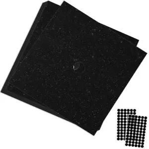 UPINS 16장 글리터 건설 용지 졸업 모자 장식용 DIY 공예 프로젝트용 밝은 카드 재고 64개의 끈적끈적한