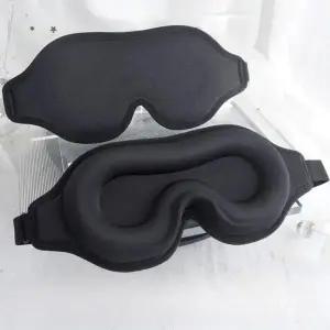3D 블록 아웃 라이트 슬리핑 아이 마스크 메모리 폼 실크 수면 마스크 눈 쉐이드 눈가리개 수면 보조
