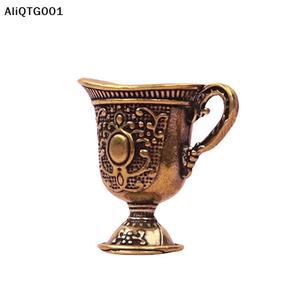 앤틱 소형 구리 불상 세트와 구리제품 찻잔 가정 공예 거실 열쇠고리 황동 선물 장식용 펜던트