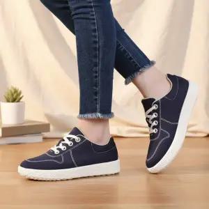 여성용 계절별 데일리 캔버스 스니커즈