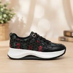 여성 키높이 나염 캐쥬얼 꽃무늬 시즌리스 스니커즈