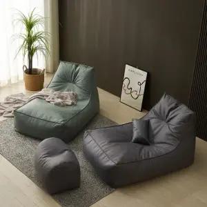 아트박스 보니타빈백 초대형 세인트 BS808 비건레더 빈백소파풋스툴세트