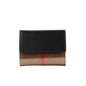 [명품] 캔버스 레더 플랩 3단 반지갑 블랙 80840321