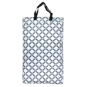 웨그리코 재사용 가능한 걸이식 젖은 마른 천 기저귀 가방(회색 마름모)