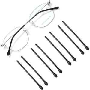 OPUGIT 플라스틱 안경 교체 관자놀이 튜브 조각 팁 양말 끝 이어 슬리브