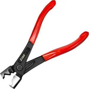 손상 없는 제거를 위한 한 손 스프링 로드 디자인의 CV 부트 클램프 도구인 EWK Clic Clic-R 호스 플라이어