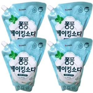 퐁퐁 베이킹소다 주방세제 깔끔한 민트향 리필형 1.2L X 4