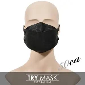 [마이모노샵][마이모노샵] 신축성 숨쉬기편한 블랙 화이트 김서림방지 마스크 50매 (17255631)