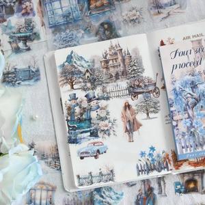 20PCS 스티커 사계절 십대 여행 유제품 장식 재료 148 스크랩북 패키지 105MM 용품 핸드북