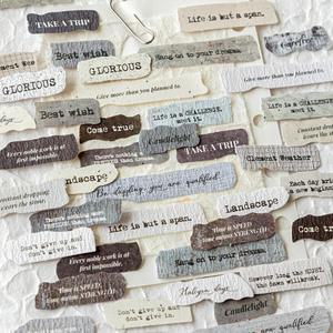 JIANQI 50 PCS 빈티지 영어 편지 종이 특수 저널 장식 스티커 편지지 소재 DIY 정크 SCRAPBOOKING