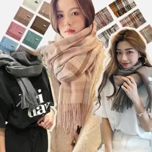 [무지/체크]따뜻한 겨울 목도리 머플러 40종 모음전