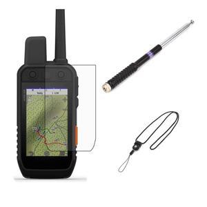 LCD 스크린 보호대 쉴드 필름 + 랜야드 장거리 확장형 고이득 텔레스코픽 안테나 가민 호환 알파 200i