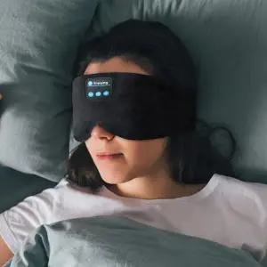 블루투스 수면 마스크 무선 헤드폰 수면 여행 명상 측면 침목 암막 아이 마스크 세척 가능 조절 가능