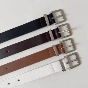 스퀘어 여성벨트 PU가죽 원피스 허리띠 얇은 슬림벨트