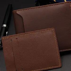 천연소가죽 슬림 카드지갑 남성용 얇은 휴대용 미니멀 디자인 데일리 패션 액세서리