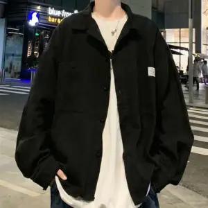 남자 데일리 캐주얼 미니멀 오버핏 포켓 셔츠