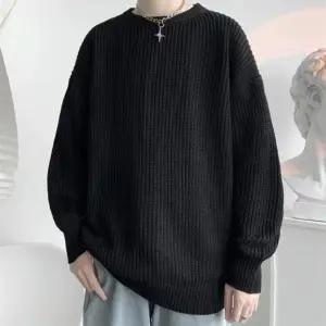 남자 가을 겨울 간절기 오버핏 라운드 니트