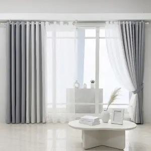 [지나송]노아 암막커튼+코디커튼+커튼봉 (대형)