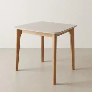 [스코나] 클라시 포세린 세라믹 원목 800 2인 식탁 테이블