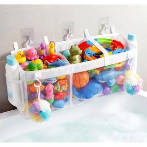 2개의 수납공간과 퀵 수 드라이 홀더 욕조 오프닝 초대형 여러 장난감을 메쉬 쉽게 있는 접근하고 목욕 분류할 포켓이 정리함, 보관함,