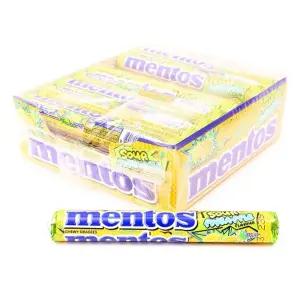 농심) 멘토스 사워 파인애플 37.5g(1타 24개입)/사탕/캬라멜/미니/맨토스/아이들/간식/과일맛/업소용/캔디